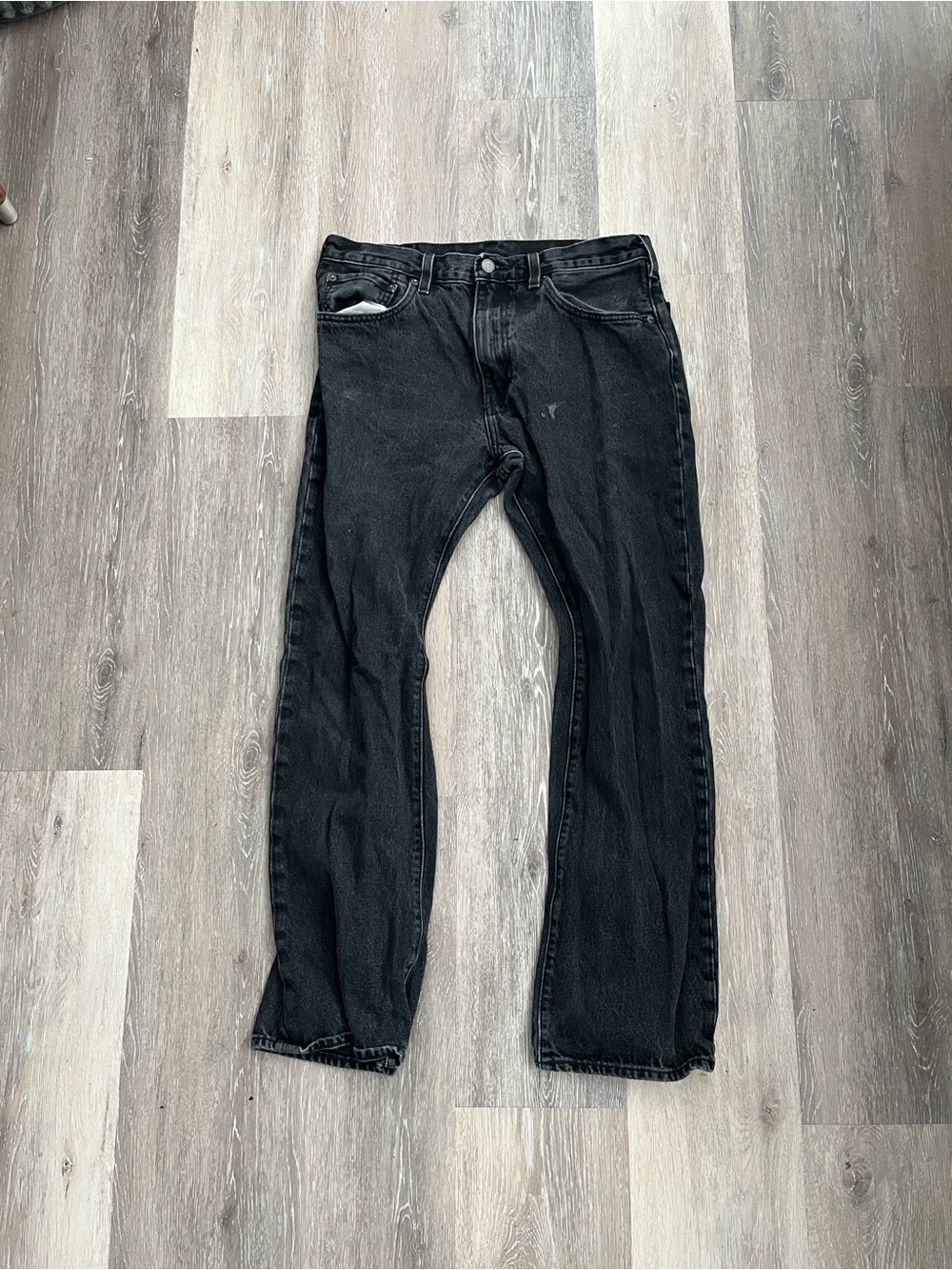 Levi’s Premium 517 Men’s Black Bootcut Jeans W33 L30 Cotton Denim Western Washed